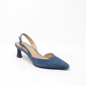 Naturalizer Women Heels Blue Dalary Suede Slingback Pointed Toe Pump 6M